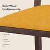 Caprica Solid Wood Dining Chair Set Of 2 In Mango Walnut Finish With Yellow Fabric Colour