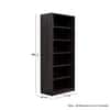 Hexa Engineered Wood Bookshelf Multipurpose Storage Rack in Flower Wenge Colour
