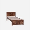 Rimz Solid Wood Single  Size Bed Without Storage (Rustic Finish)