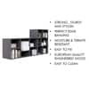 Hexa Engineered Wood Bookshelf Multipurpose Storage Rack in Slate Grey Colour