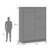 Velora Premium 2 Door 8ft Sliding Wardrobe with Mirror in Double Cream Olive Green Classic Walnut