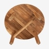 Ava Indonesian Teak Outdoor Table In Light Brown Finish