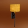 Devansh Metal Electric Wall Light in Black Colour with Yellow Shade Count of 1 Light