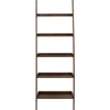 Scandinavian Milt Leaning Bookcase Cocoa Finish