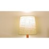 Babel Wooden Table Lamp with Brown Base and Premium White Fabric Lampshade