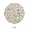 Handmade Round Wool Rug Modern Abstract Ivory Green 9 Feet Carpet