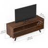 Leo Engineering Wood Floor Standing Tv Entertainment Unit In Brown Maple Finish