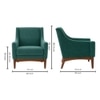 Claudia Boucle Fabric Arm Chair in Green Colour