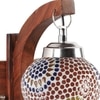 Devansh Solid Wood Electric Wall Light in Brown Colour with Multi Shade Count of 1 Light