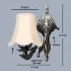Devansh Metal Electric Wall Light in Gold Colour with Orange Shade Count of 1 Light