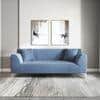 Wynn 3 Seater Fabric Sofa in Baltic Blue Colour