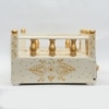 D'Dass White Mdf and Sheesham Wooden Temple For Pooja