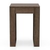 Epsilon Solid Wood Side Table In Danish Walnut Finish