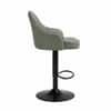 Doe Buck Faux Leather Adjustable Bar Stool in Sage Green Colour