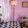 Ellie Multicolour Cotton Shade Floor Lamp
