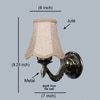 Devansh Gold Antique Wall Mounted Lamp With Beige Jute Shade