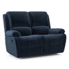 Lebowski Fabric Two Seater Manual Recliner in Cobalt Fabric Colour