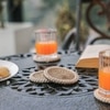 Ireka Home Jute Bloom Coaster Set – Handcrafted Jute Coasters (Set of 4)