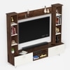 Bluewud Pinn Engineered Wood Tvcabinet In Brown Maple & White Finish