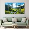 The Castle Decor Nature Landscape Wall Art Set of 5 Wooden Framed Digital Painting 27x48 Inch
