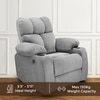 Helios Fabric One Seater Motorised Recliner with Rocking Revolving & Cup Holder in Grey Colour