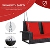 Carry Bird Wicker Patio Furniture Outdoor Balcony Swings In Brown And Red Colour