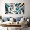 The Castle Decor Modern Abstract Face Wall Art Set of 5 27x48 Inch