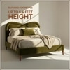 Elaris Curve Comfort King Size Bed Bed in velvet With Engineer Wood Frame & Hydraulic Storage