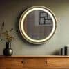 Aluminium LED Circle Decorative wall mirror by elegant arts and frames (Mirror size 800 mm)