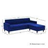 Deeplac Sectional Fabric Sofa - Navy Blue