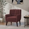 Derel Solid Wood Accent Chair in Pink Colour