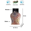 Devansh Solid Wood Electric Wall Light in Brown Colour with Multi Shade Count of 1 Light