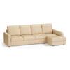 Apollo Compact Sofa (Colour : Pearl, Cushion : Hard, Back Type : High Back, Seating Capacity : Right Aligned 3 Seater + Right Aligned Chaise)