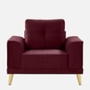 Nency Velvet 1 seater Sofa Maroon