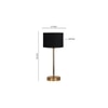 Black cotton with Metal Gold Table Lamp