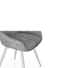 Megan Swivel Dining Chair In Grey Colour