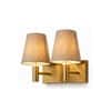 Devansh Metal Electric Wall Light in Black Colour with Beige Shade Count of 1 Light