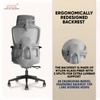 Imperia Ergonomic Study Chair in Grey Colour