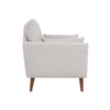 Arihana Boucle Fabric Arm Chair in White Colour
