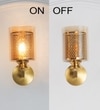 Lambeth Single Light Wall Fitting In Brass Finish Metal With Amber Glass
