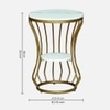 Velo Metal Side Table in Gold Colour