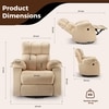 Helios Motorised Recliner Chair for with Rocking Revolving Premium Soft Suede Fabric 1 Seater Chair - Beige