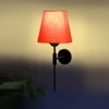 Devansh Metal Electric Wall Light in Black Colour with Orange Shade Count of 1 Light