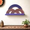 Multishade Colour Solid Wood Handcarved Kamala Floating Wall Shelf with distres finish by DisooFashions