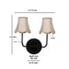 Devansh Metal Electric Wall Light in Gold Colour with Black Shade Count of 1 Light