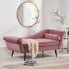 Kabera Velvet Chaise Launger in Pink Colour