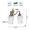 Devansh Metal Electric Wall Light in White Colour with White Shade Count of 2 Lights
