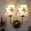 Devansh Metal Electric Wall Light in Gold Colour with Multi Shade Count of 2 Lights
