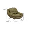 Clarkson 1 Seater Leatherette Sole in Olive Green Colour