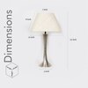 Tico Chrome Metal Table Lamp With Off White Linen Shade